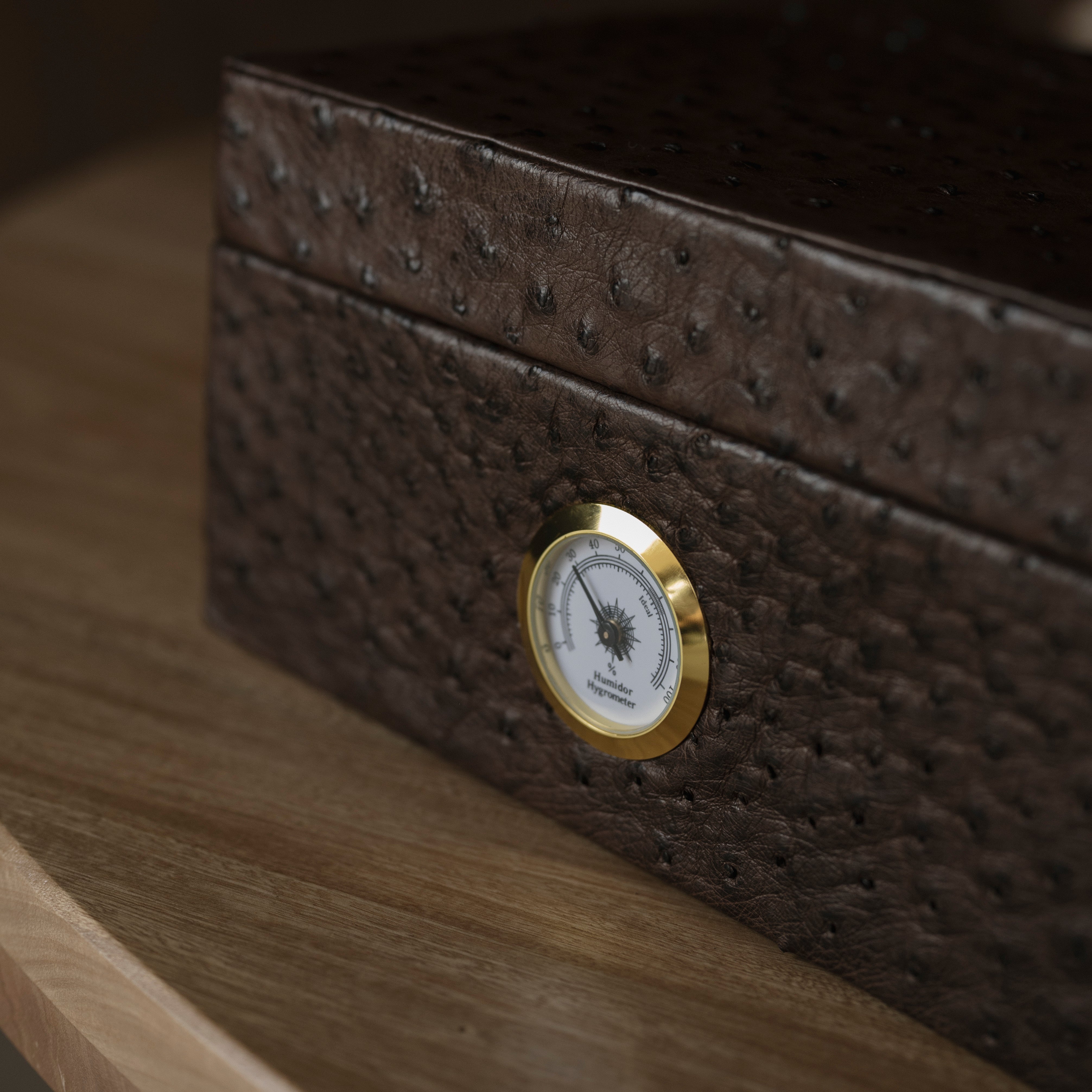 Caja de puros Piel de Avestruz