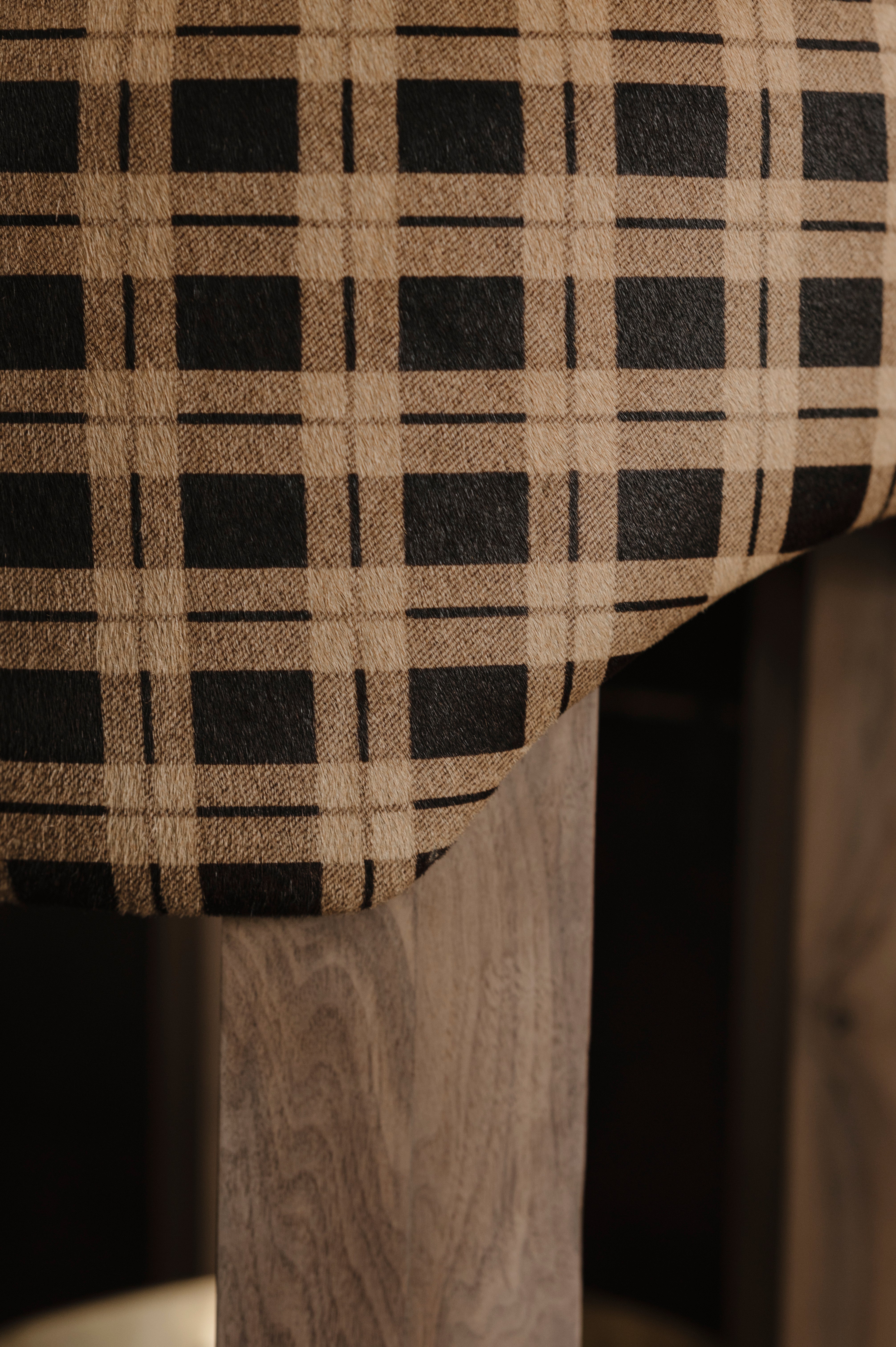 Banco de Hogar - Cuero en pelo grabado cuadros