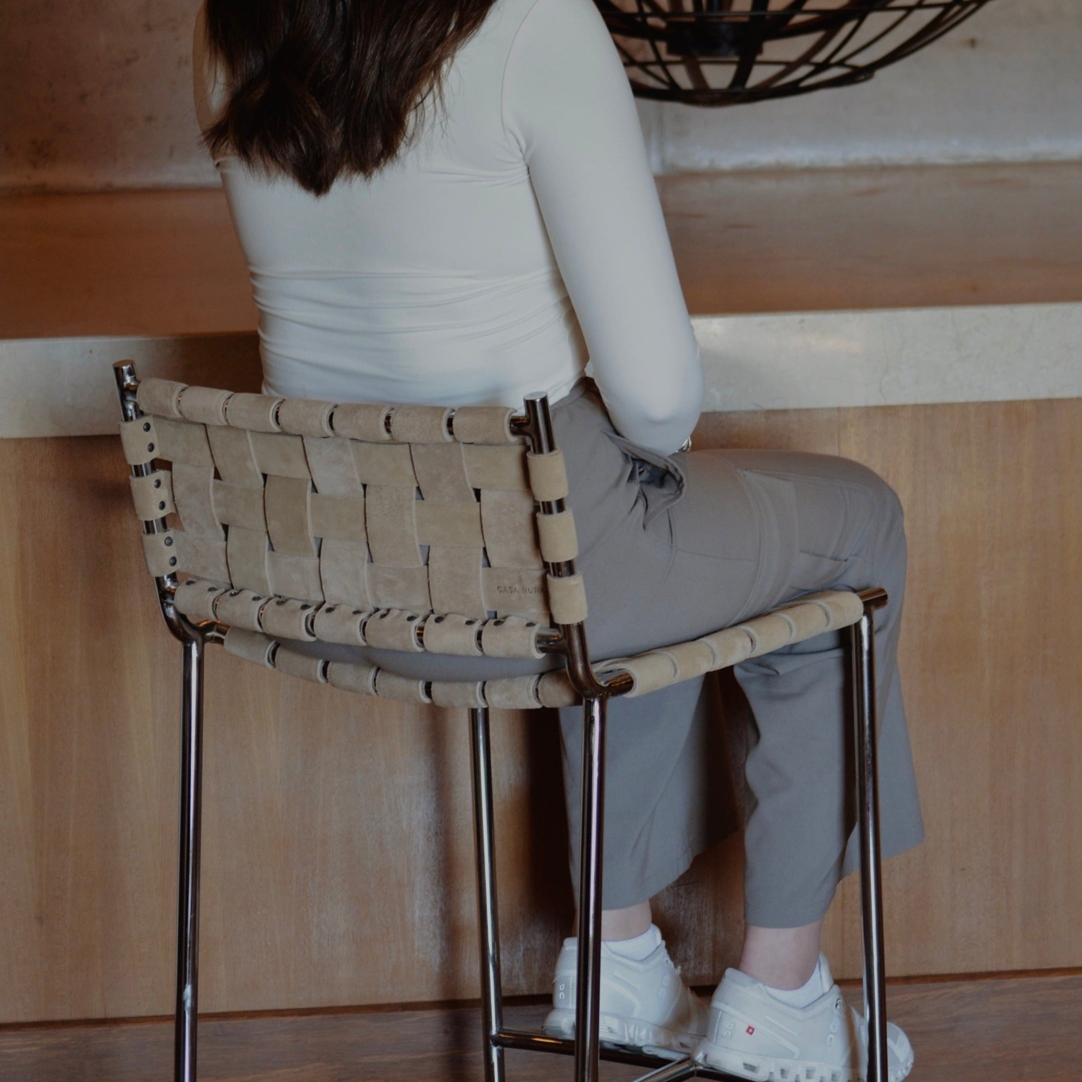 Banco Punta Del Este Chico Cromado